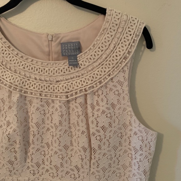 Rabbit Rabbit Rabbit Elegant Cream Lace Dress - Picture 3 of 5